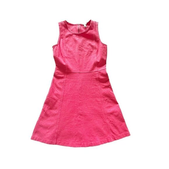 J. Crew Women's Sz 4 Princess Seam Fit and Flare Knit Dress in Coral - Picture 8 of 8